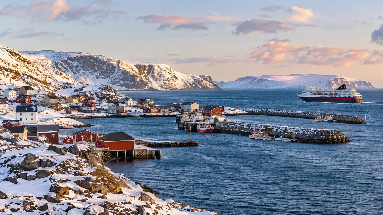 Mehamn village on the Barents Sea