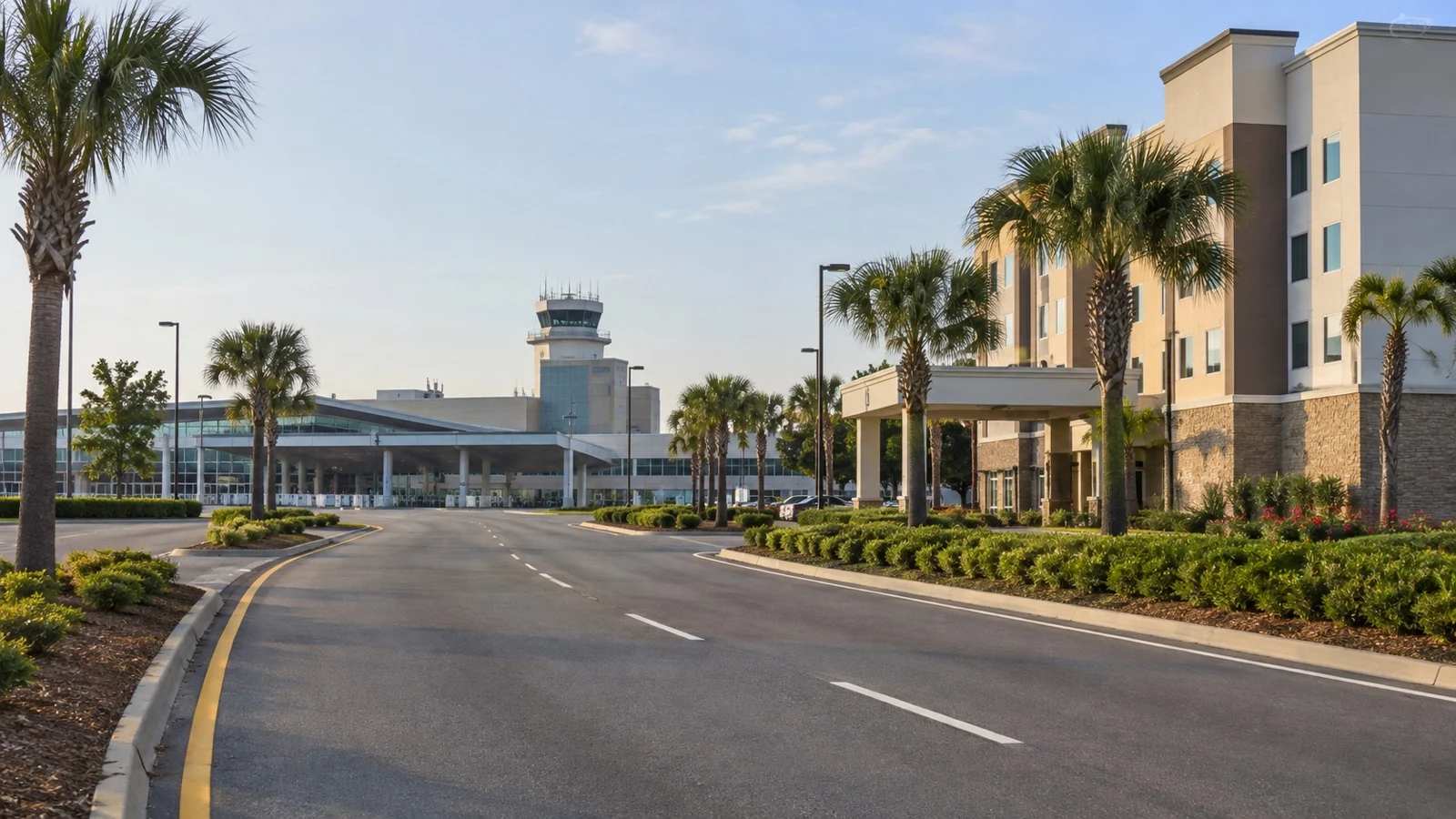 Mobile airport hotel area for cruise travelers