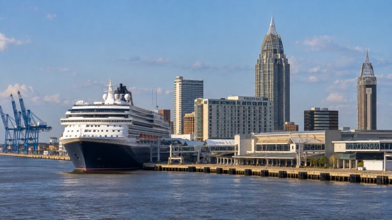 Mobile Alabama cruise terminal and nearby downtown hotels