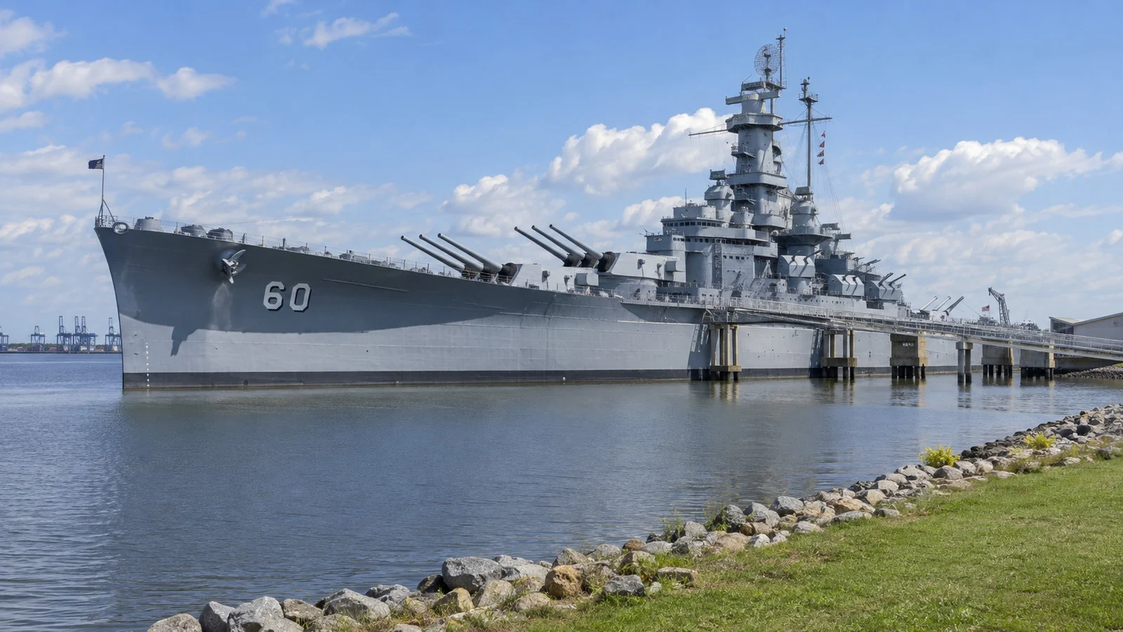 USS Alabama battleship moored at Battleship Memorial Park in Mobile