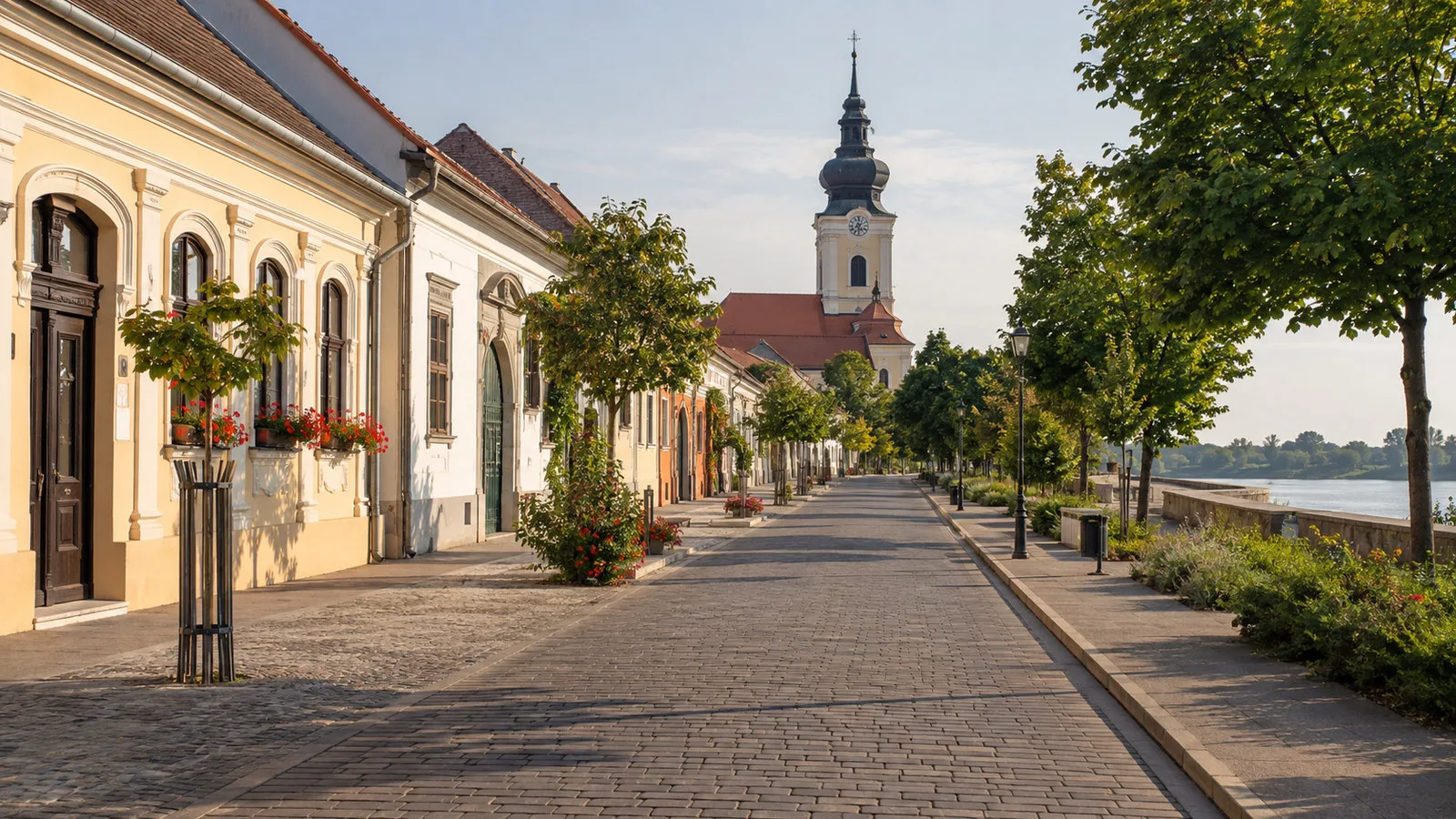 Mohács town streets