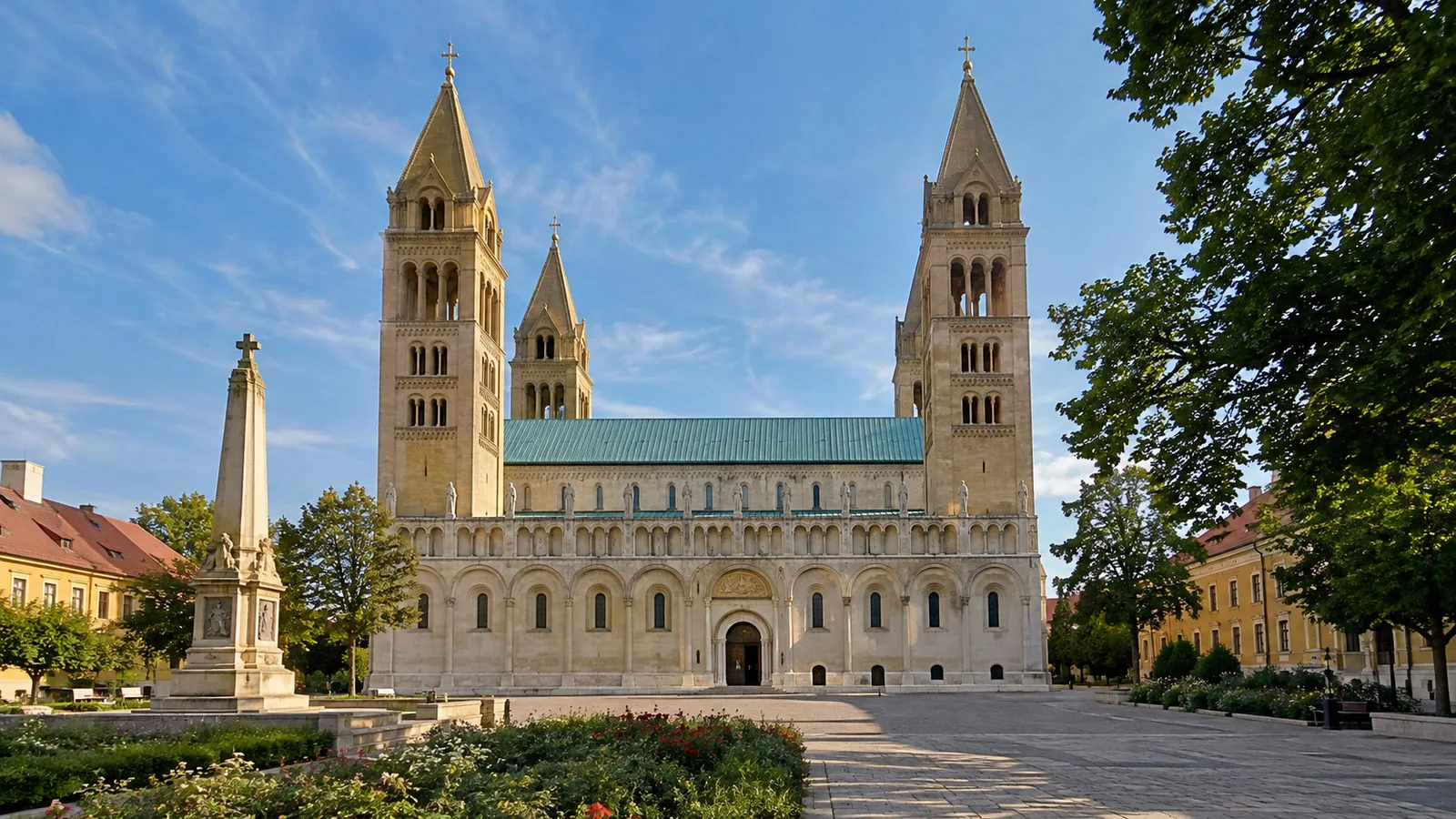 Pécs cathedral on a regional excursion