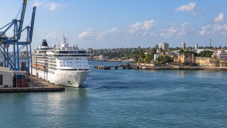 Cruise ship in Mombasa’s Kilindini Harbor