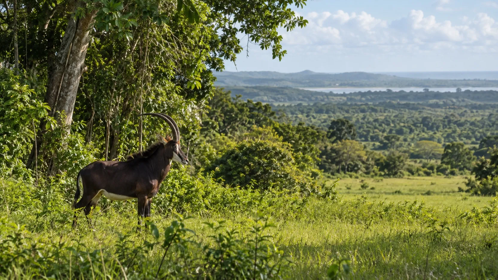 Sable antelope in Shimba Hills National Reserve near Mombasa