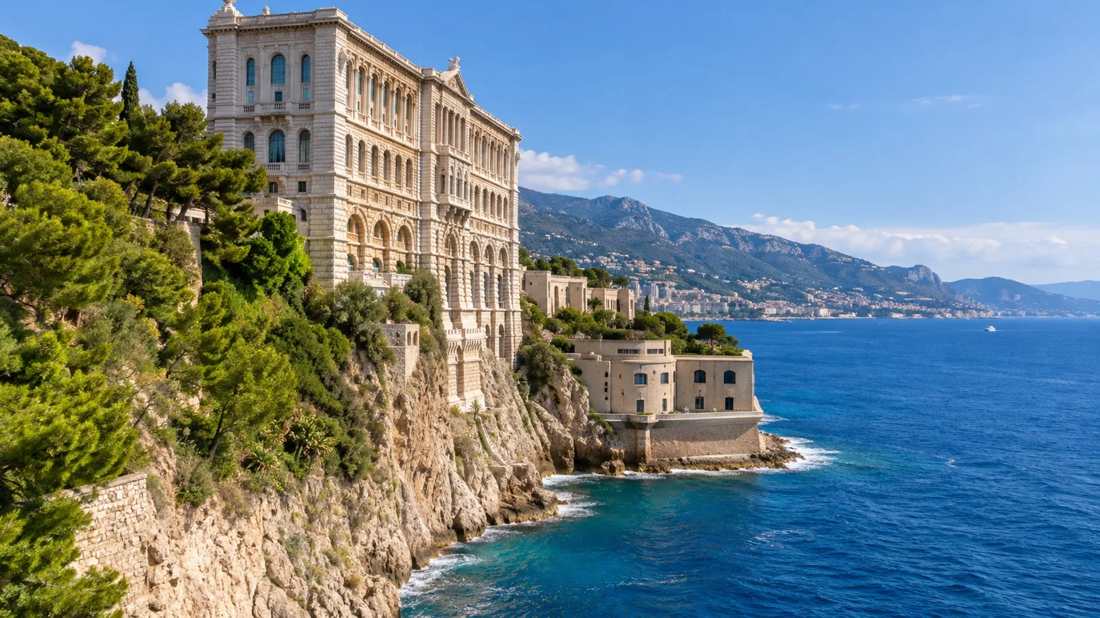 Oceanographic Museum of Monaco above the Mediterranean Sea
