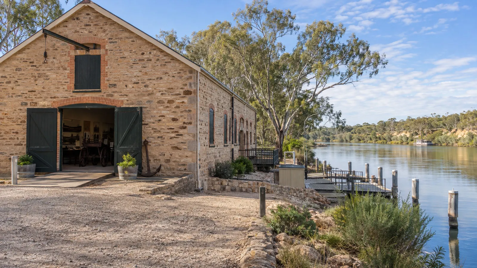 Morgan Museum in its historic riverside warehouse