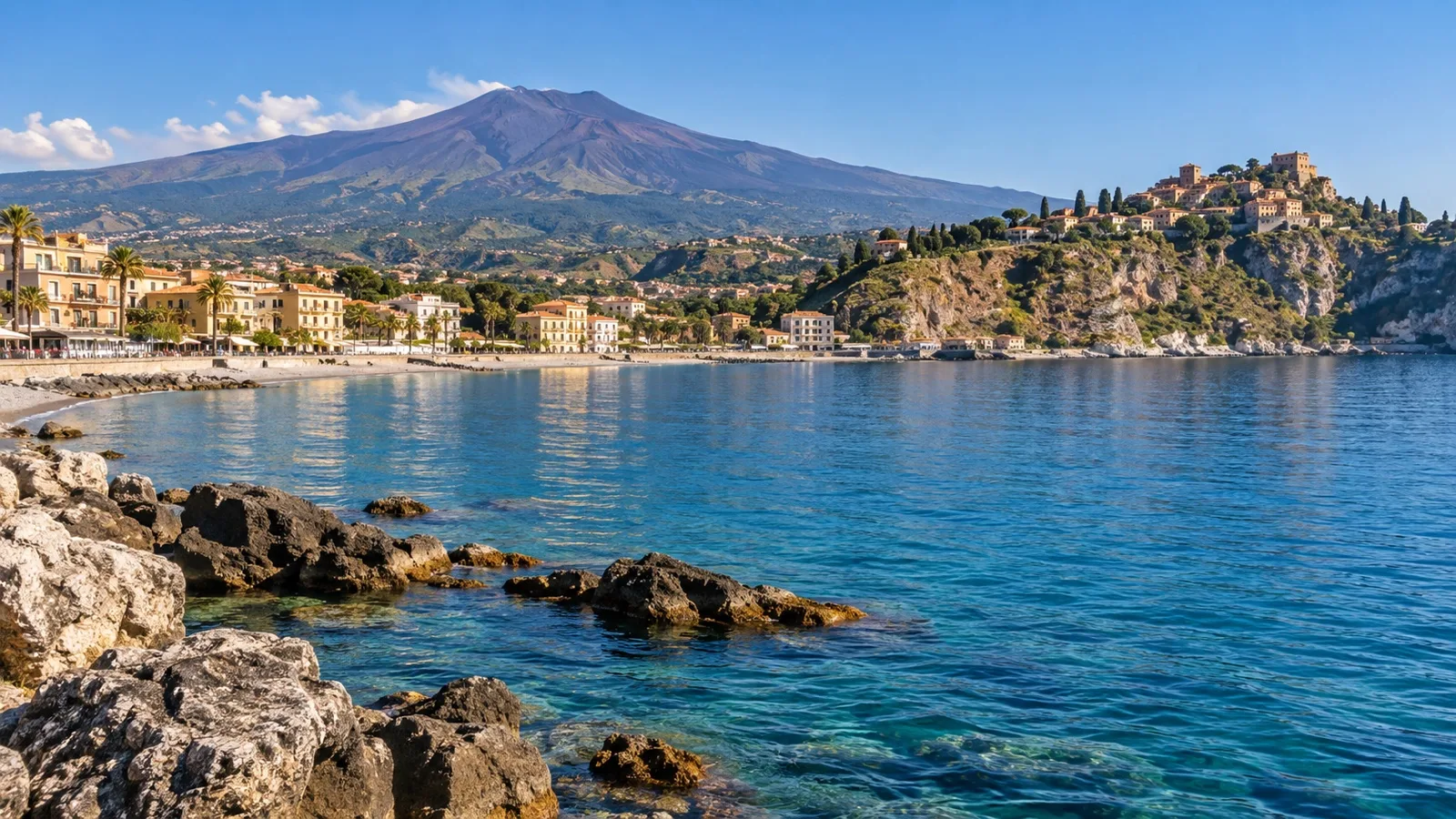 Dark volcanic slopes of Mount Etna in Sicily
