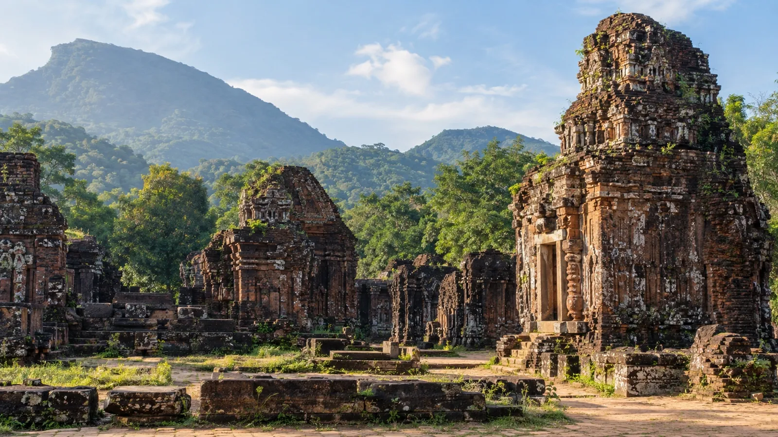 Brick Cham temple ruins at My Son Sanctuary near Hoi An, Vietnam