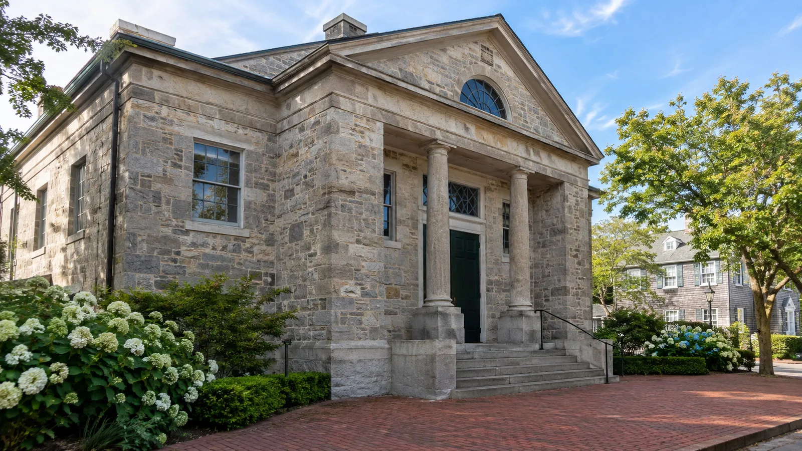 Nantucket Whaling Museum's stone exterior