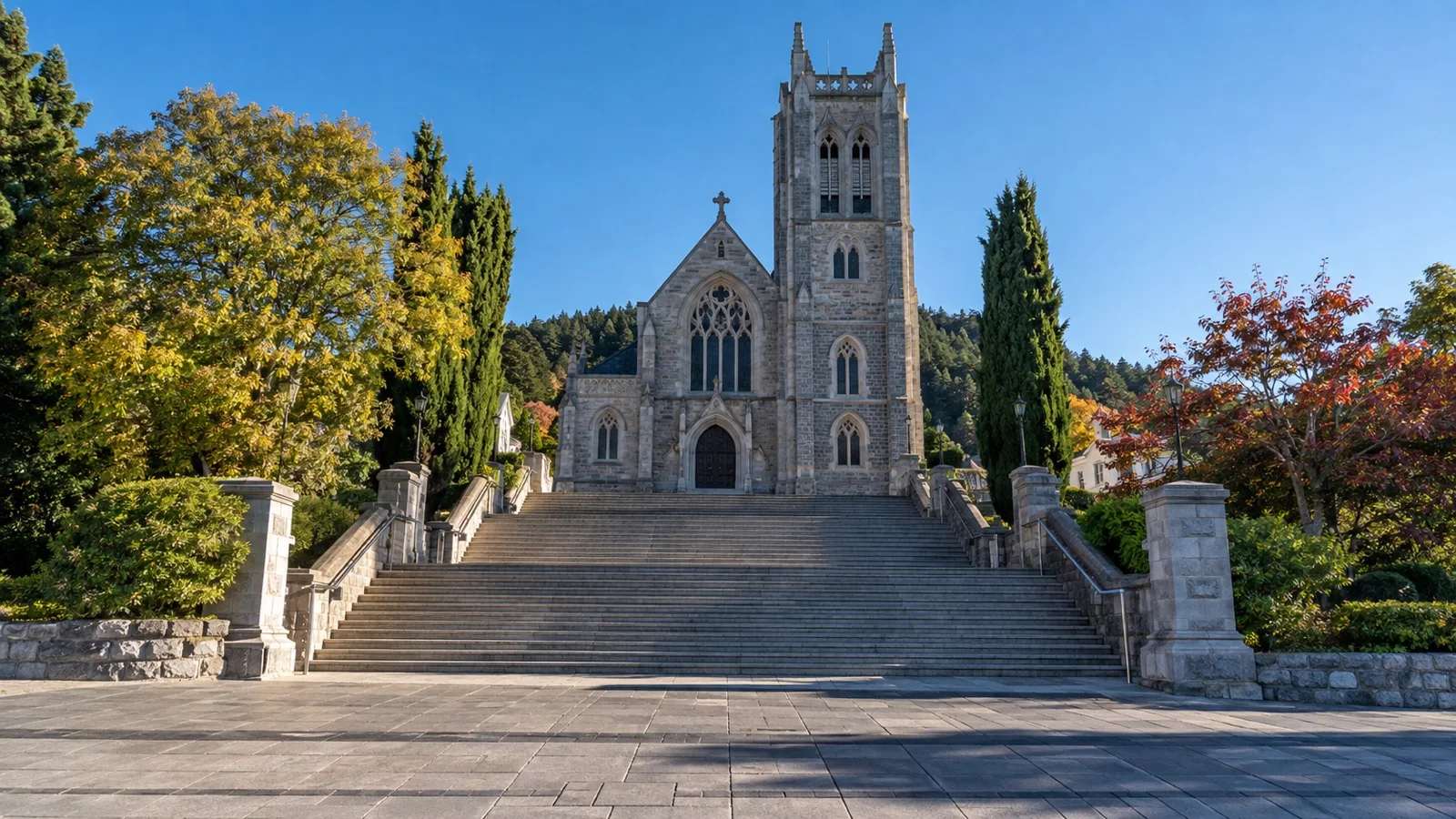 Christ Church Cathedral and steps in Nelson