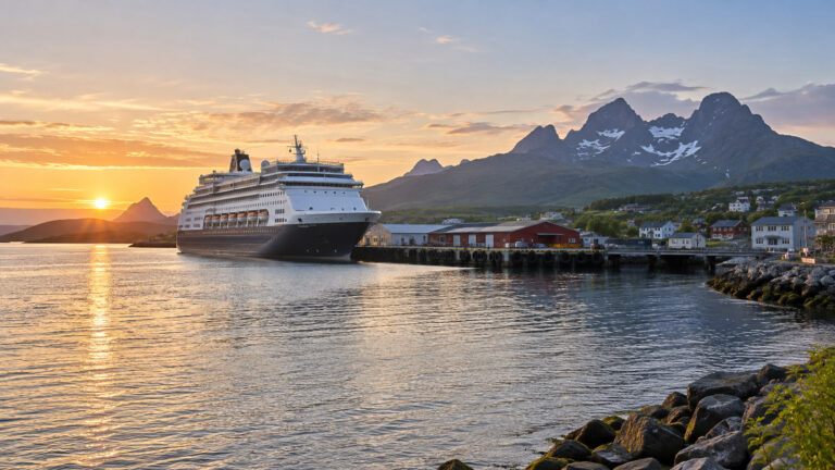 Nesna cruise waterfront and landing area