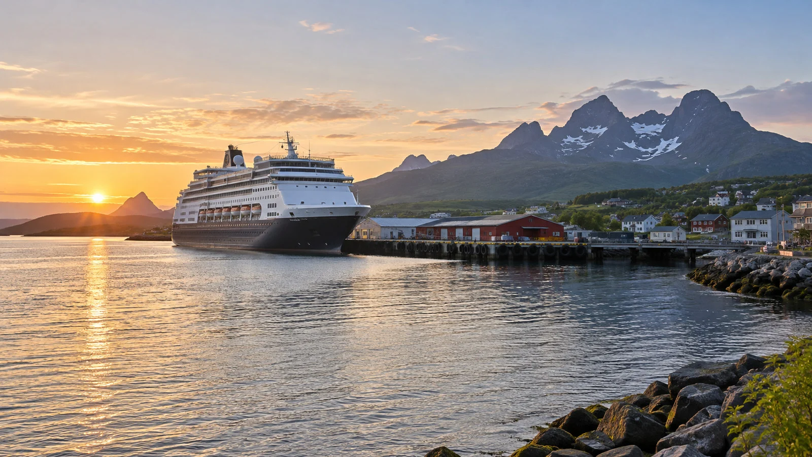 Nesna cruise waterfront and landing area