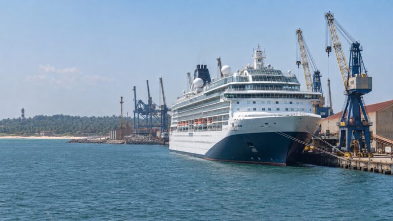 Cruise ship at Panambur New Mangalore Port