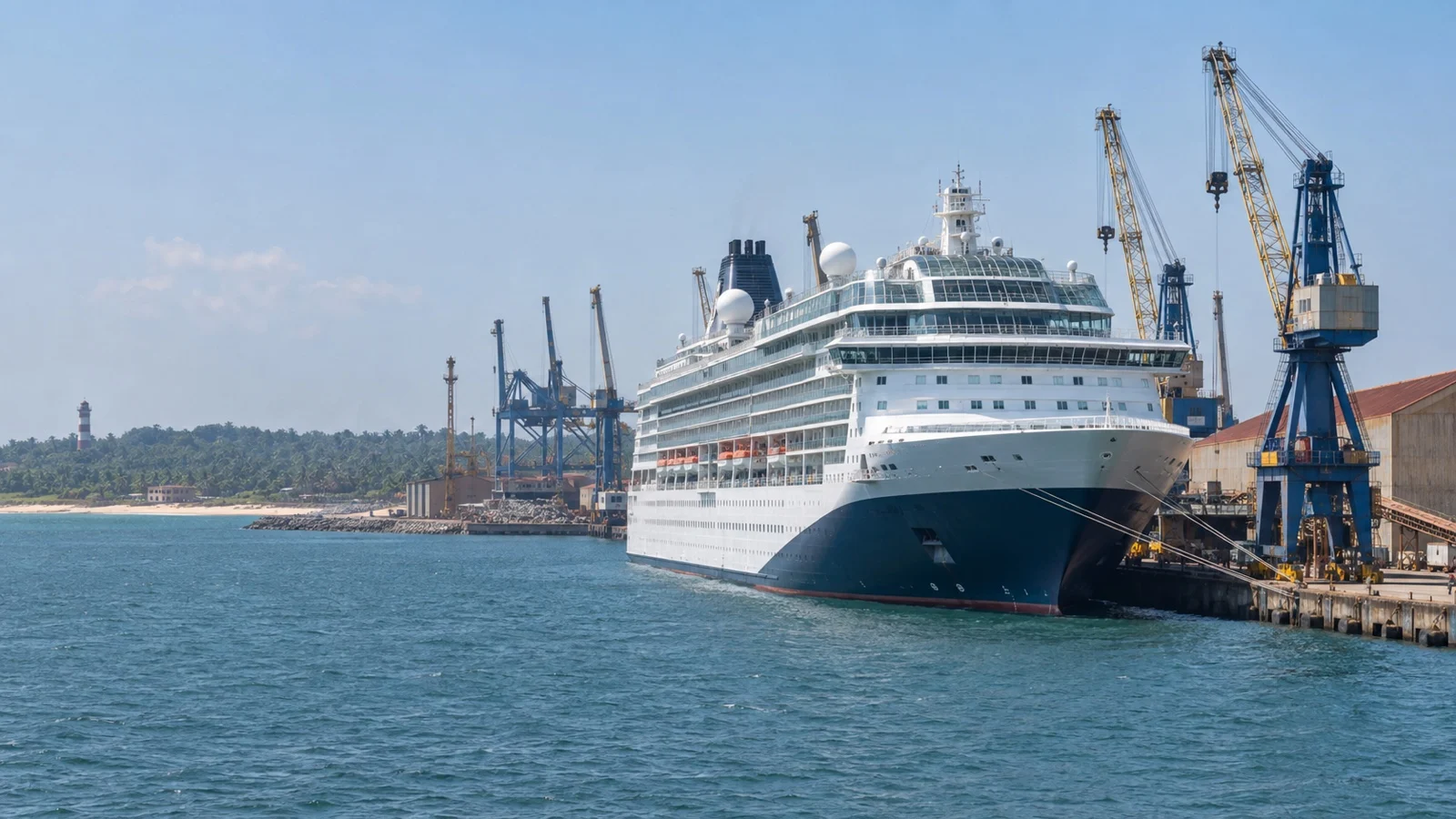Cruise ship at Panambur New Mangalore Port