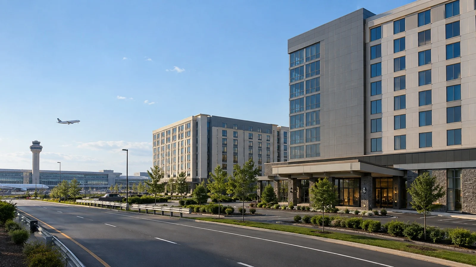 Airport hotel district near Newark Liberty Airport