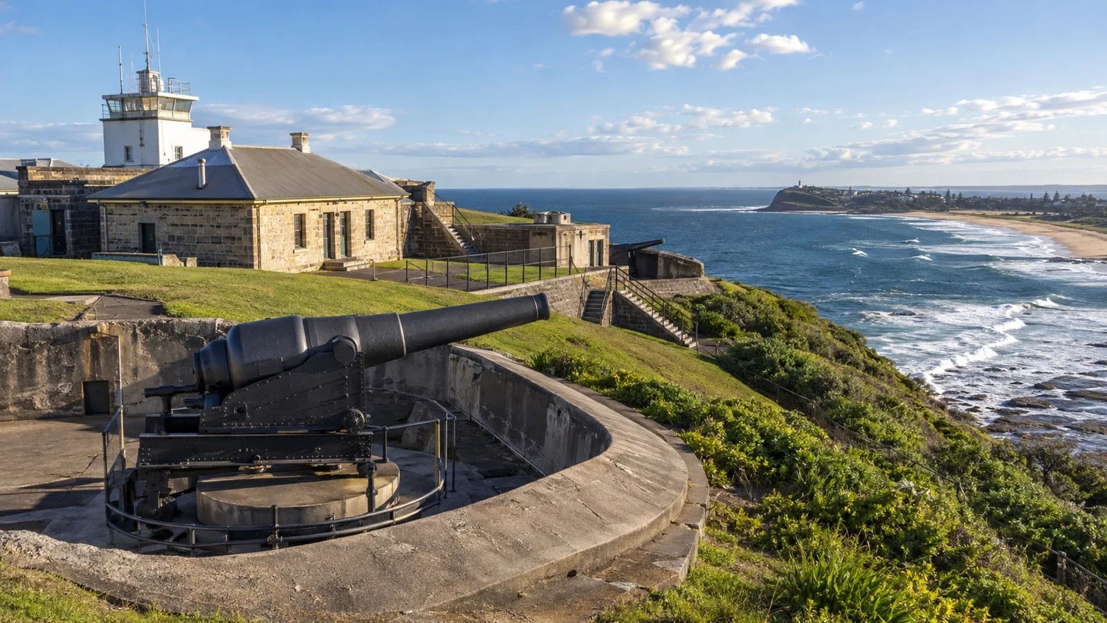 Fort Scratchley above the Pacific coast in Newcastle NSW