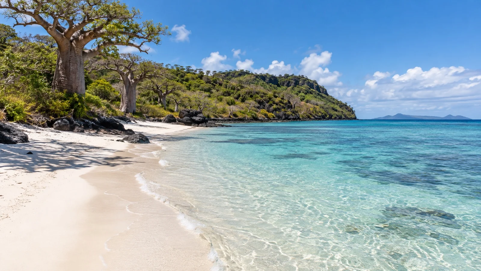 N’Gouja Beach and lagoon on Mayotte