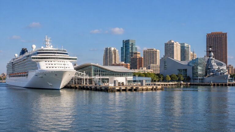 Cruise ship at Norfolk Half Moone Cruise Terminal