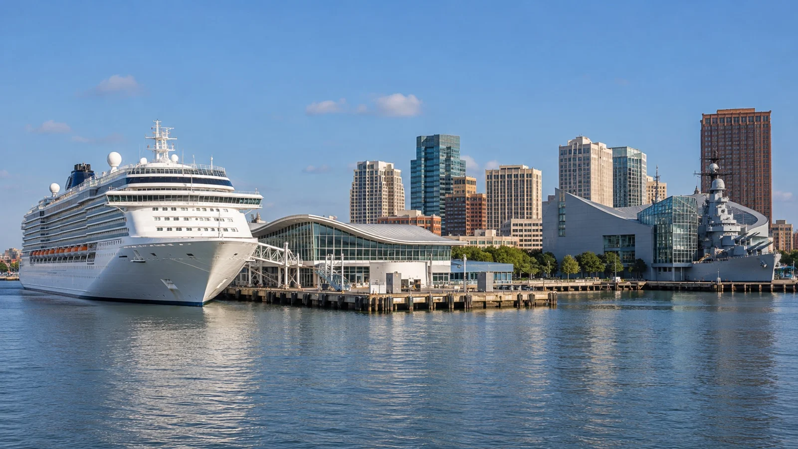 Cruise ship at Norfolk Half Moone Cruise Terminal