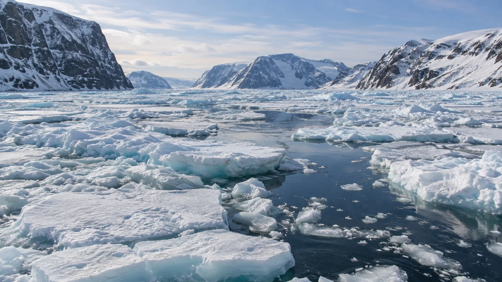 Dense sea ice blocking Arctic route