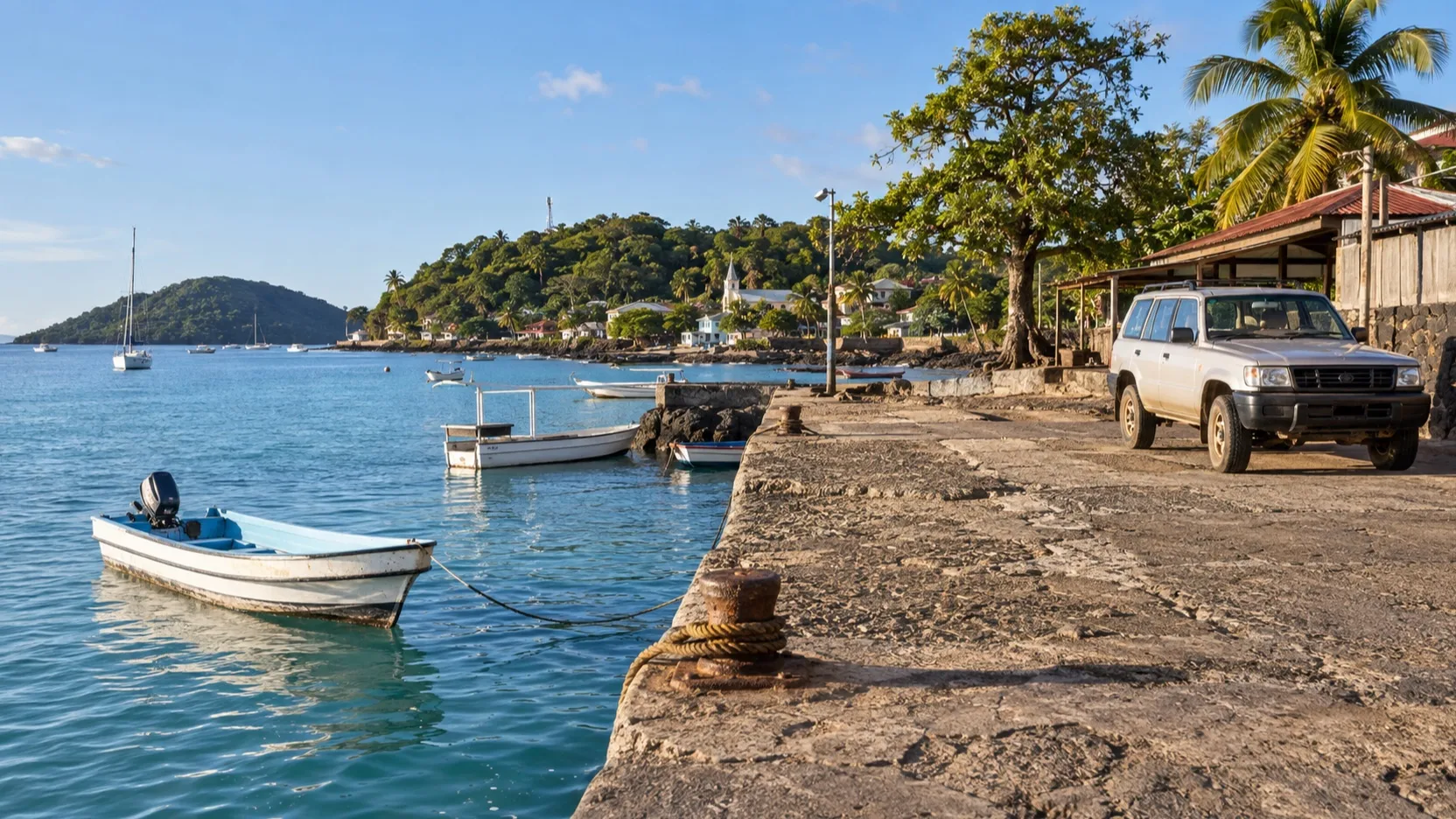 Tender landing and island transport at Andoany on Nosy Be