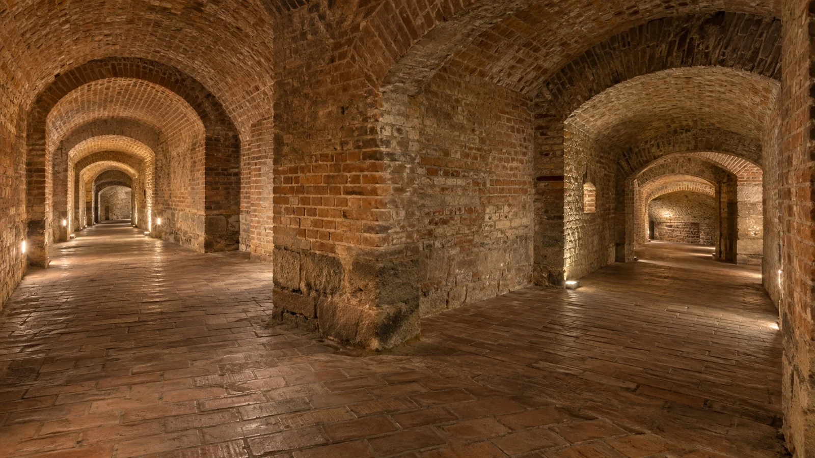 Brick underground galleries at Petrovaradin Fortress
