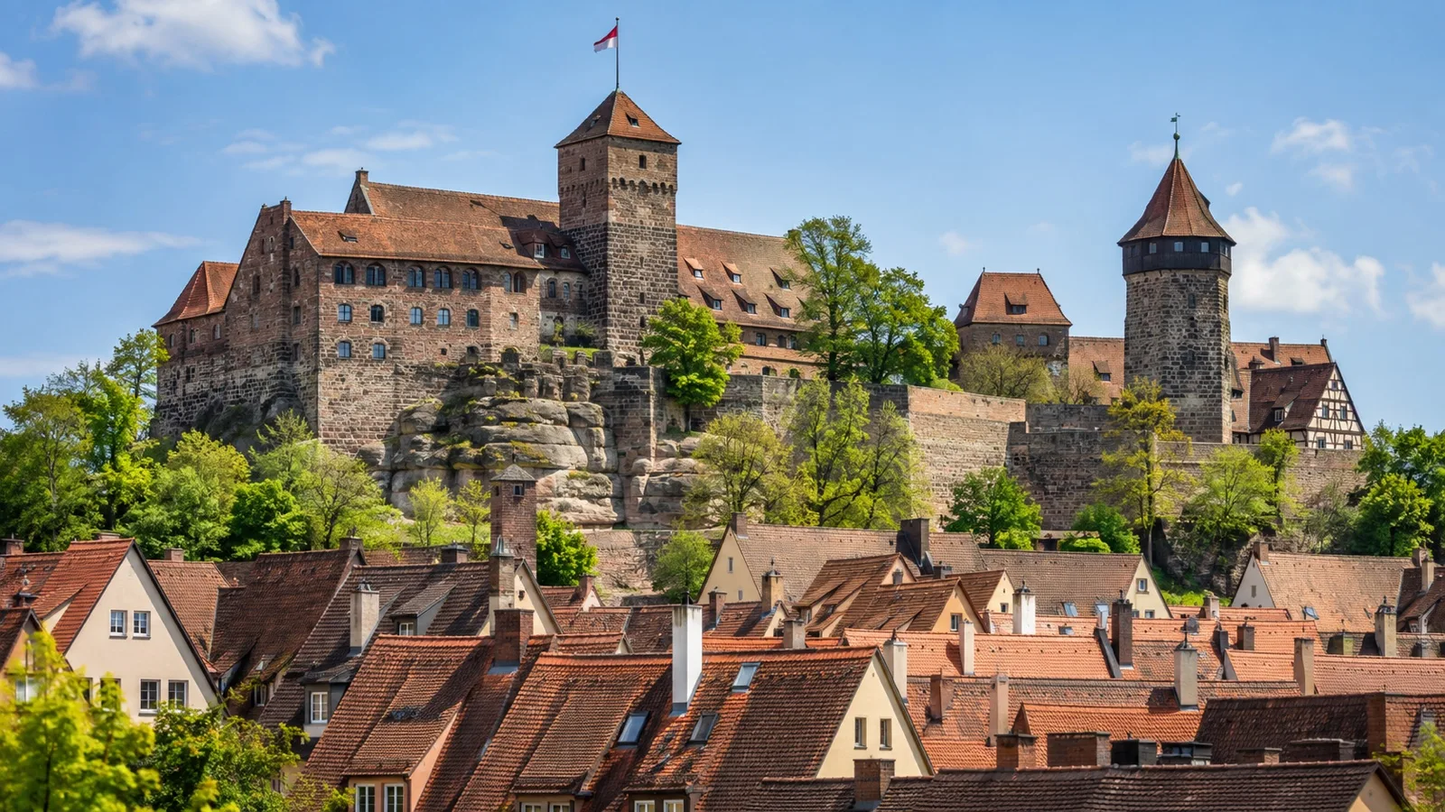 Imperial Castle of Nuremberg on hill