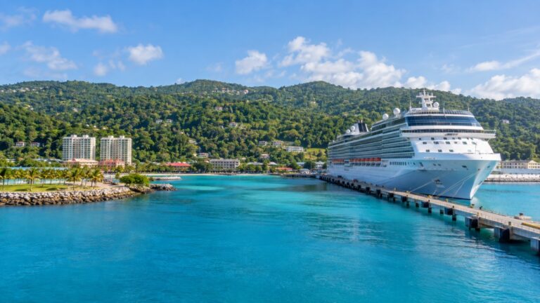 Cruise ship at Ocho Rios pier