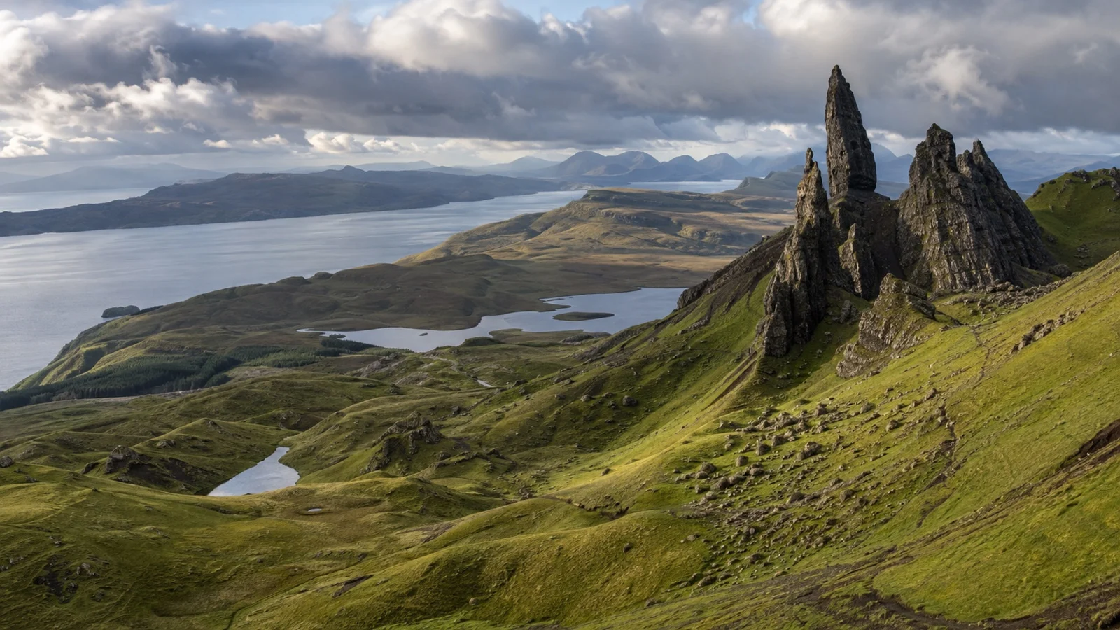 Old Man of Storr rock pinnacle on Skye