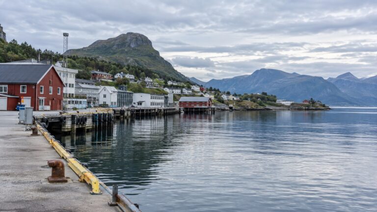 Ørnes waterfront and coastal ship quay
