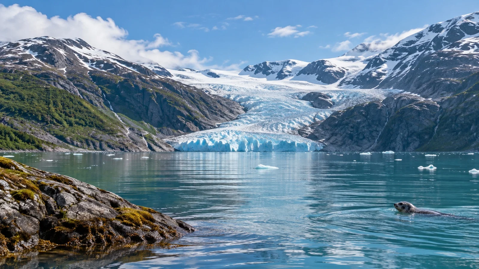 Svartisen Glacier across the fjord