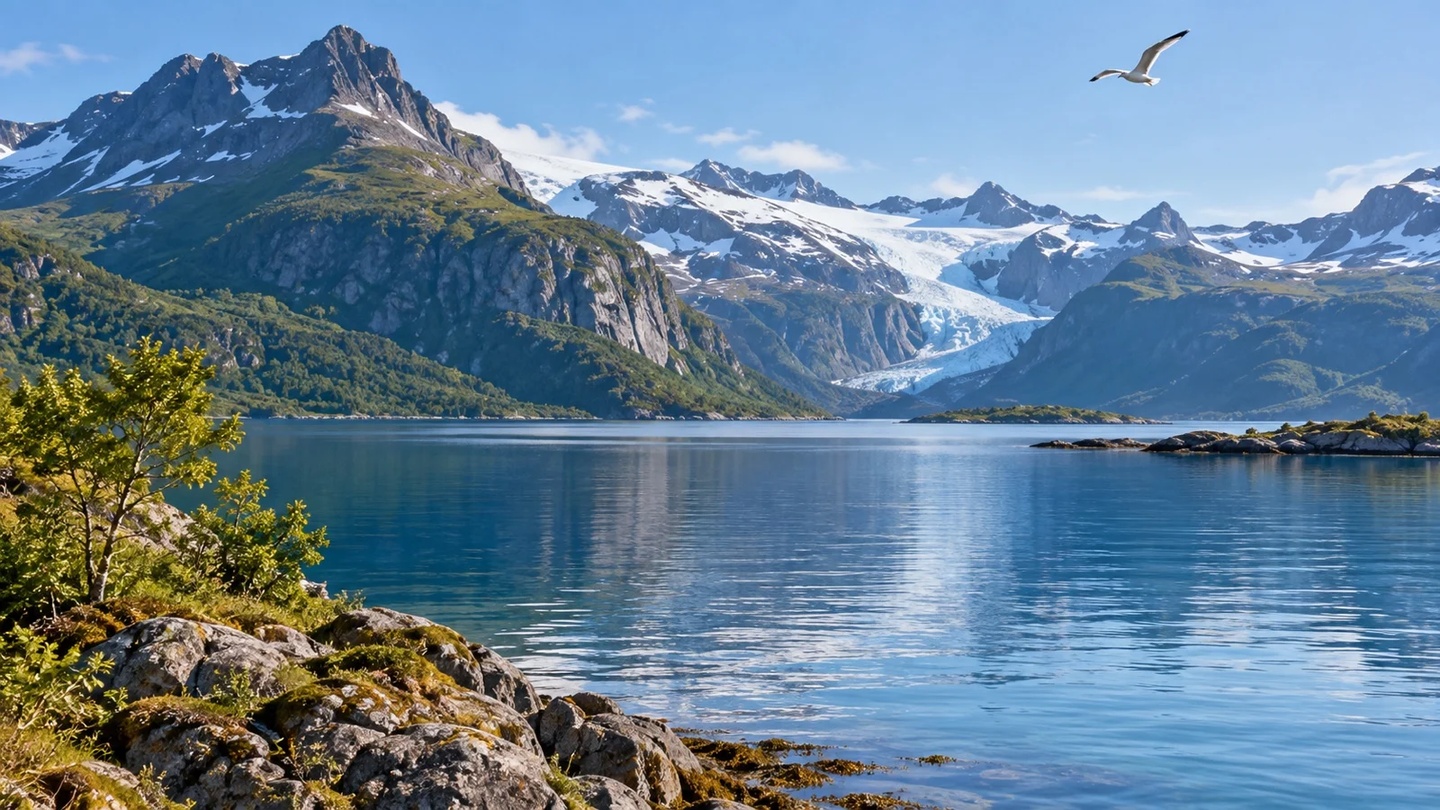 Meløy fjord scenery near Ørnes