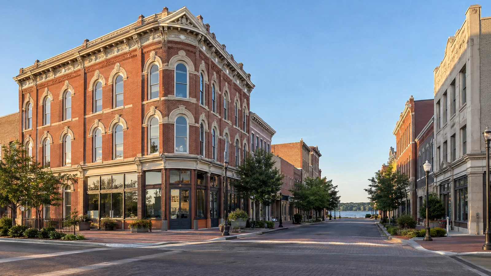 Historic buildings at Broadway and South Water Street in Paducah