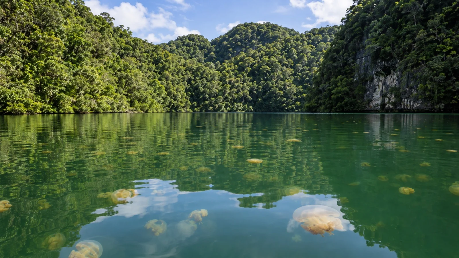 Jellyfish Lake on Eil Malk island Palau