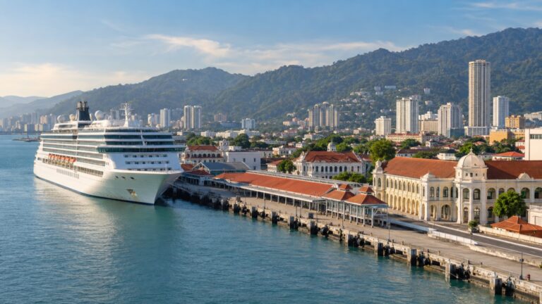 Cruise ship at George Town’s Swettenham Pier in Penang