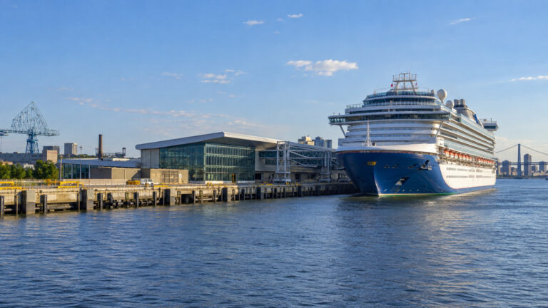 Cruise ship beside the Philadelphia Navy Yard cruise terminal
