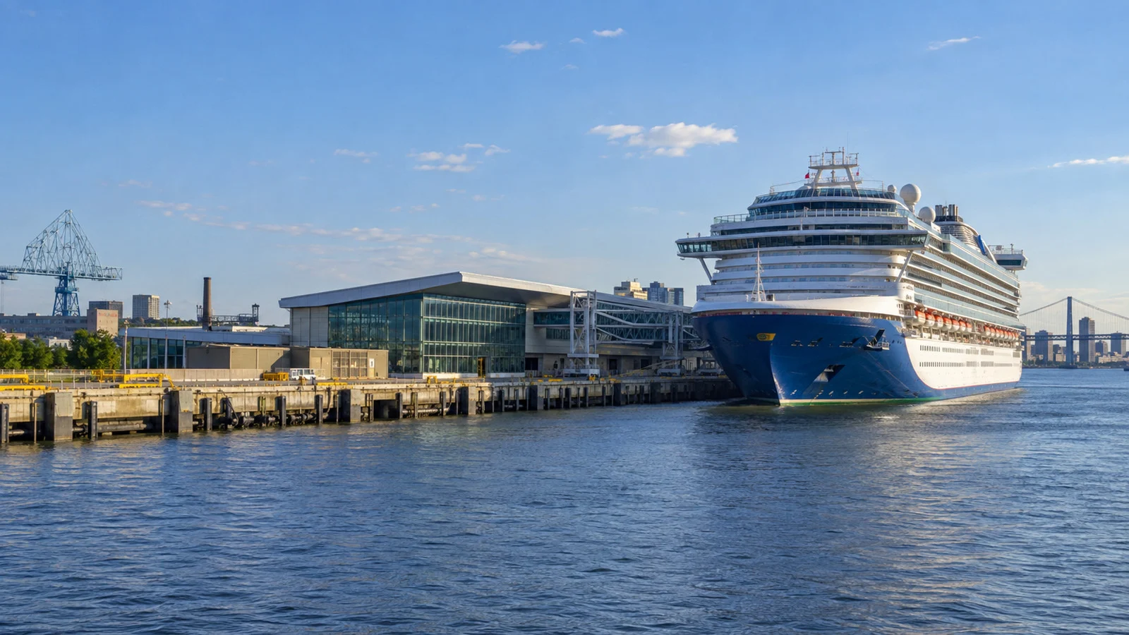 Cruise ship beside the Philadelphia Navy Yard cruise terminal