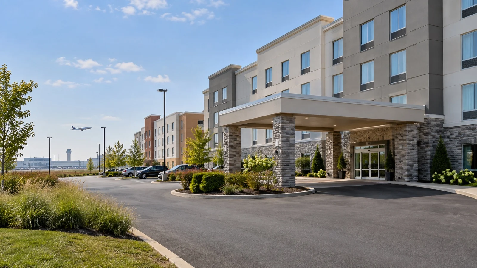 Airport hotel district in Essington near Philadelphia