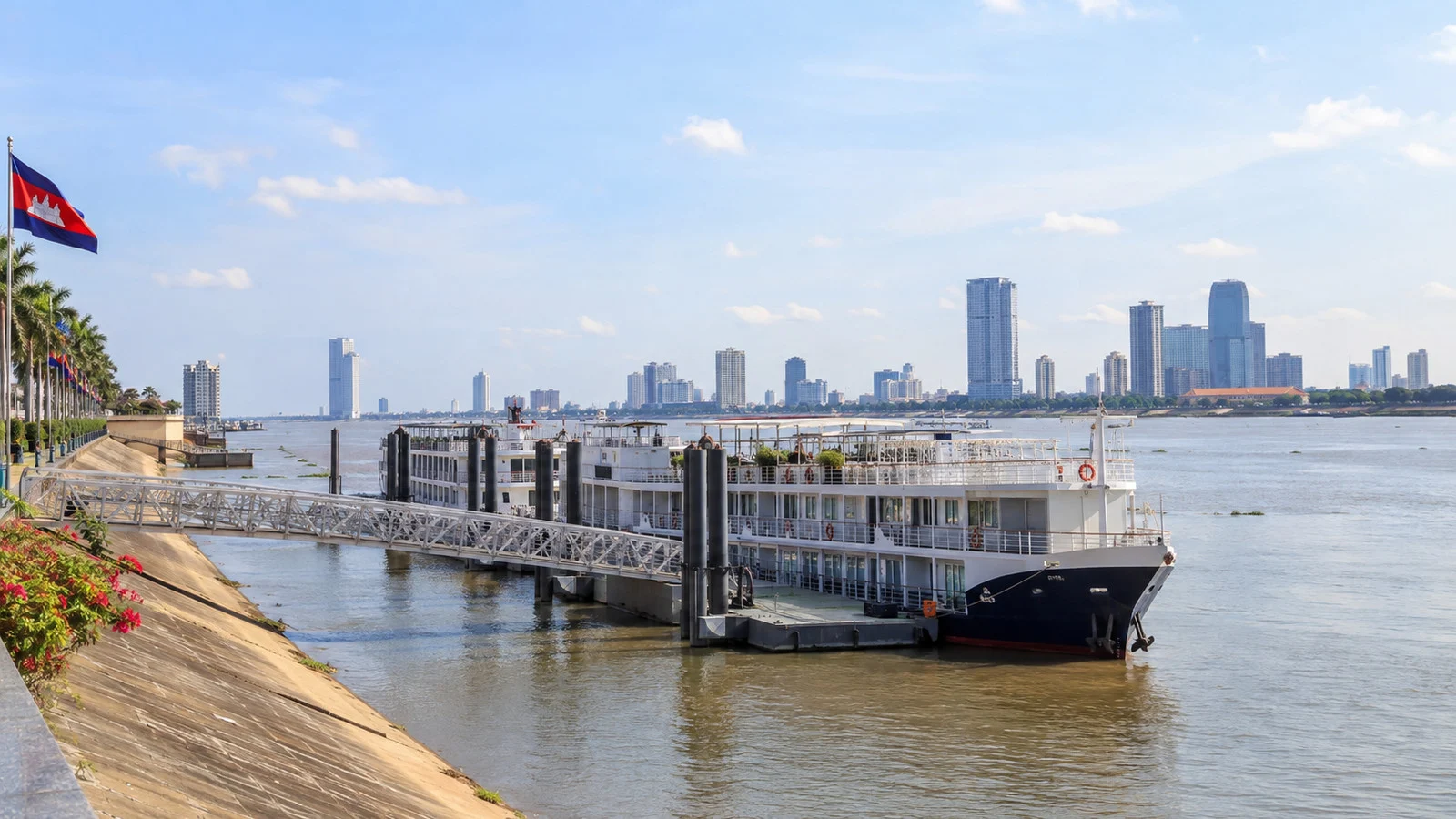 Tonlé Sap river cruise berth in Phnom Penh