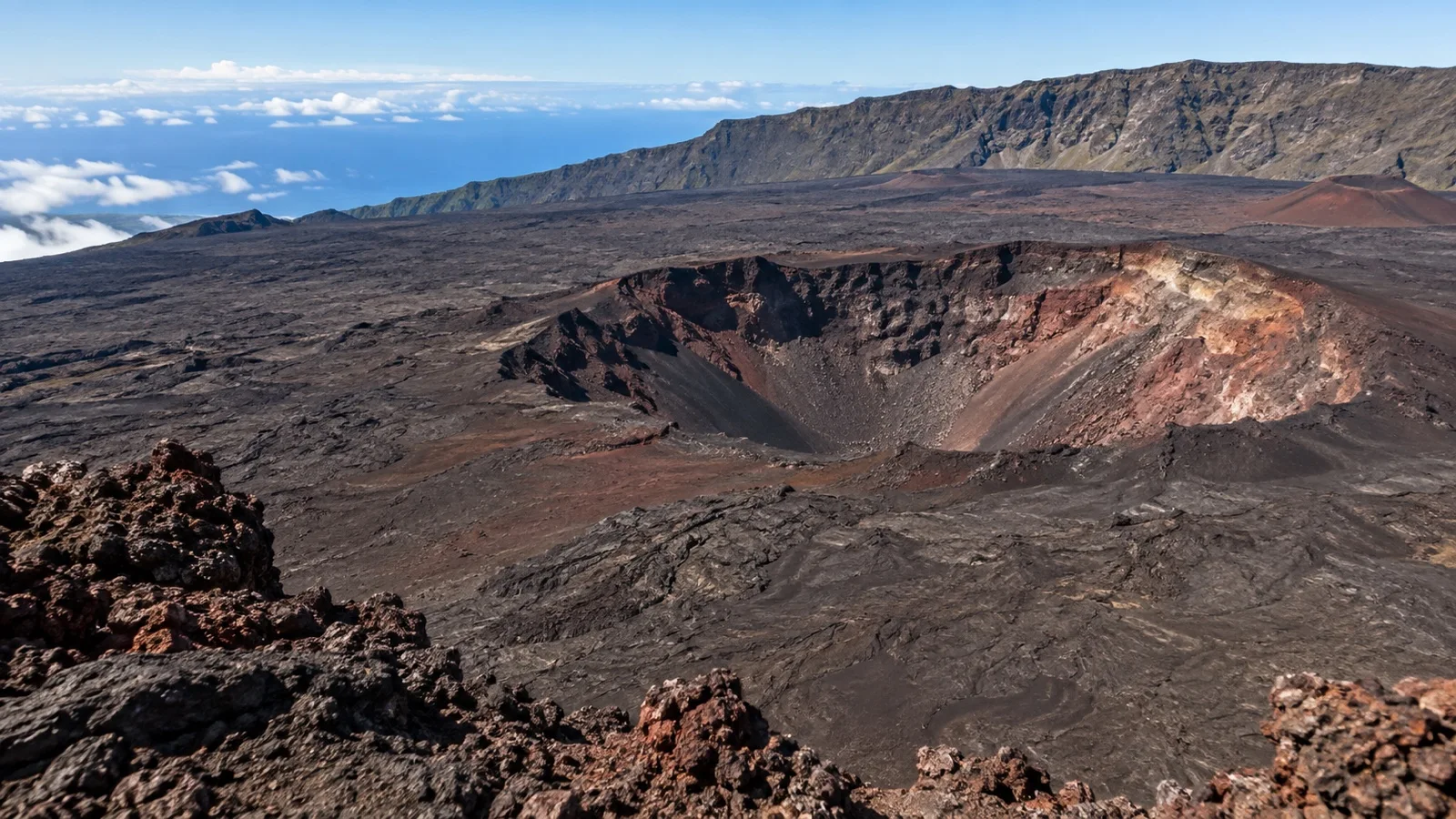 Piton de la Fournaise volcanic landscape on Réunion