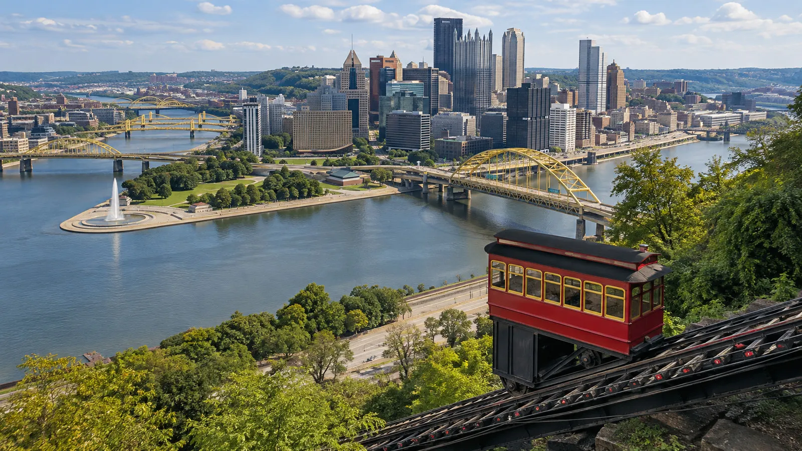 Duquesne Incline climbing Mount Washington