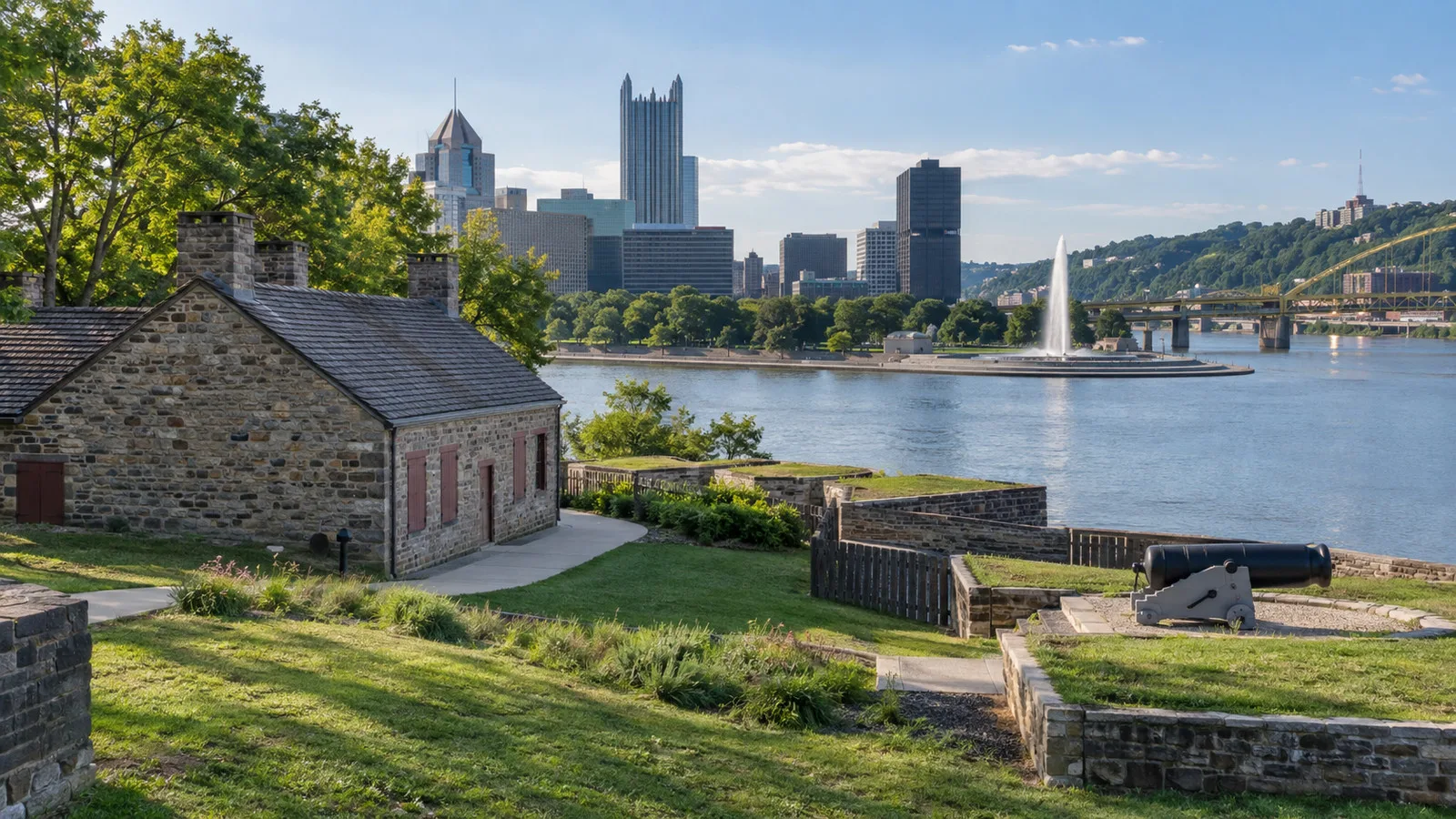 Fort Pitt Museum exterior beside the Point
