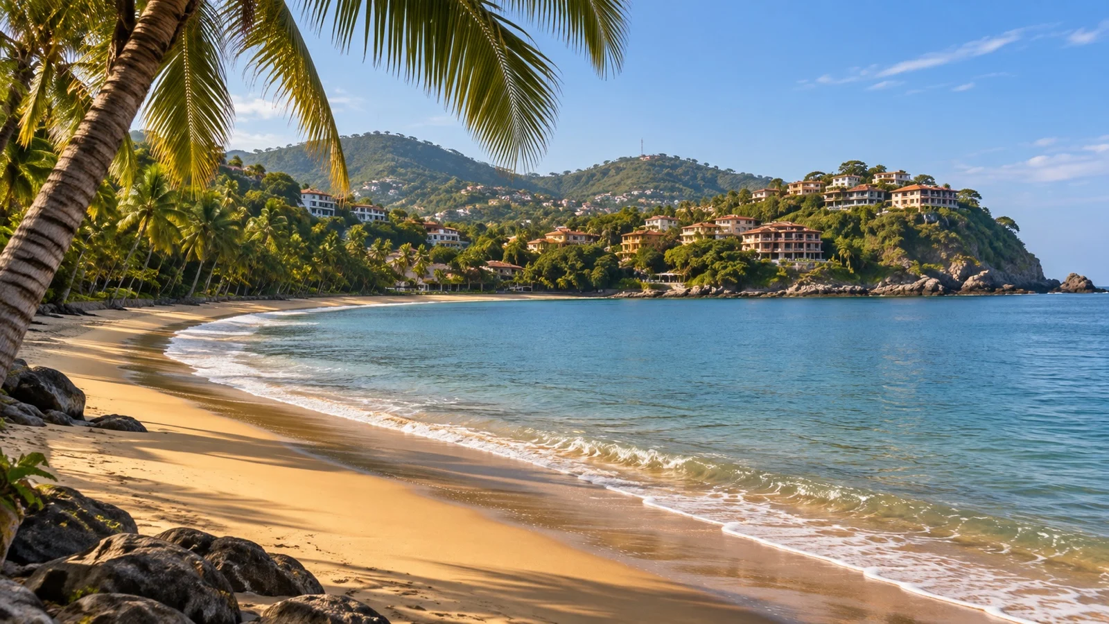 Playa La Madera beside Zihuatanejo Bay