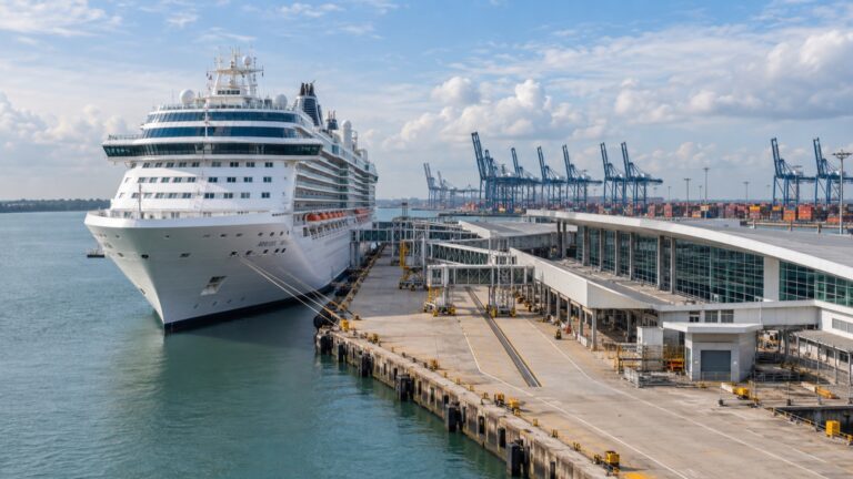 Cruise ship at Port Klang Cruise Terminal near Kuala Lumpur