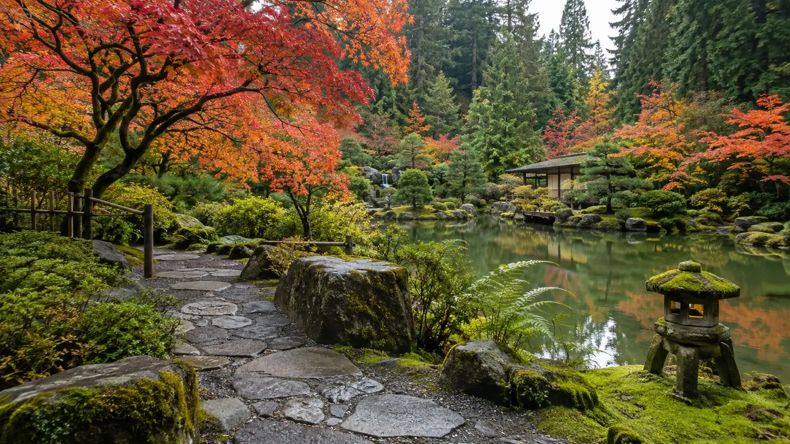 Portland Japanese Garden before river cruise