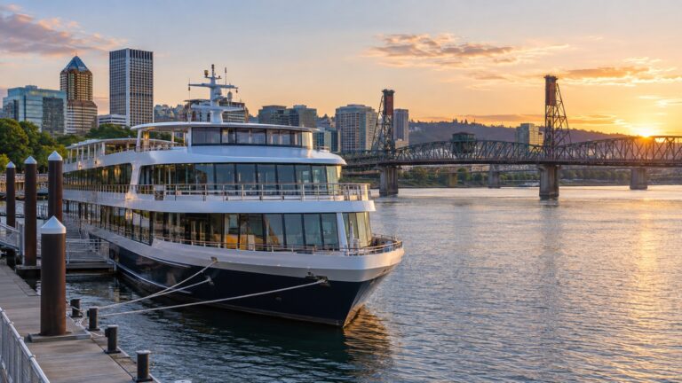 River cruise boat at Portland Oregon waterfront