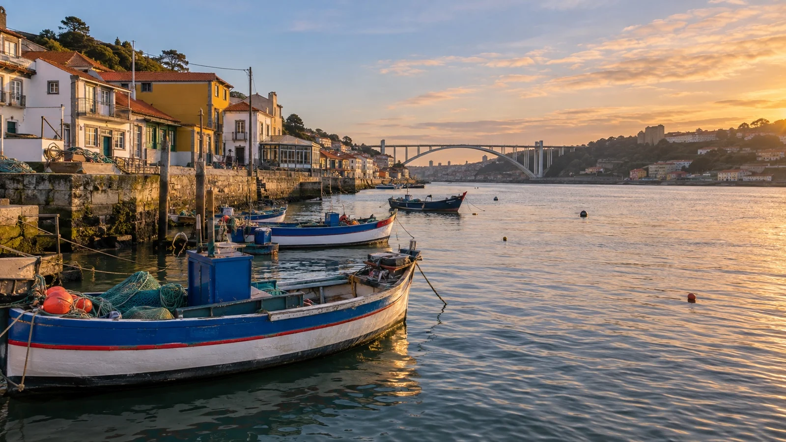 Western Vila Nova de Gaia and Afurada near Porto