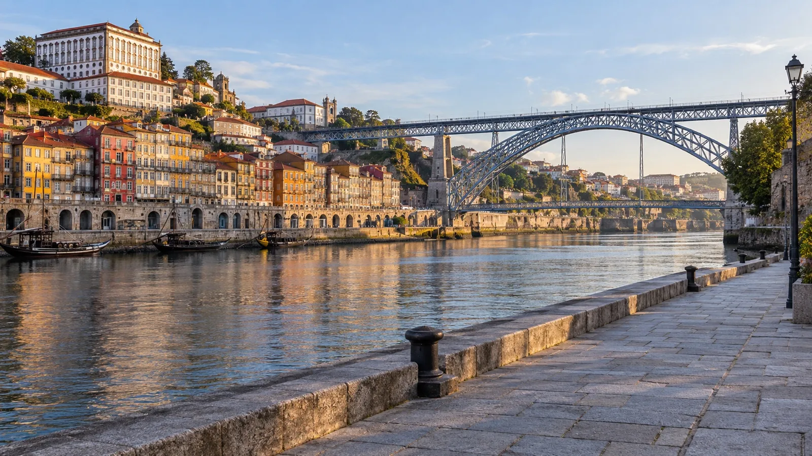 Porto Ribeira waterfront hotel area beside the Douro