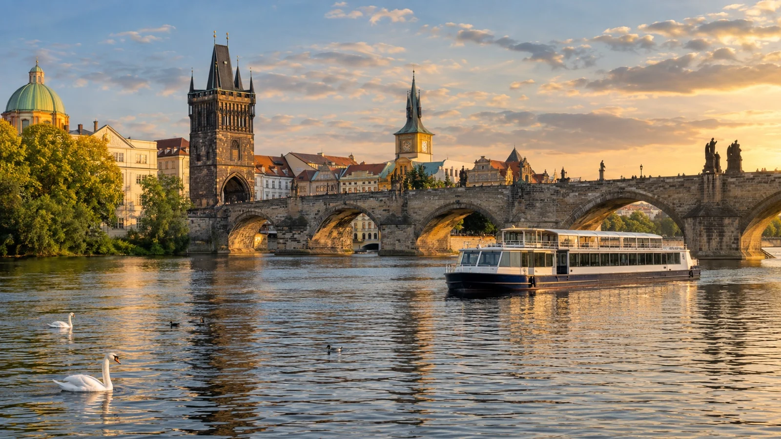 Charles Bridge across the Vltava