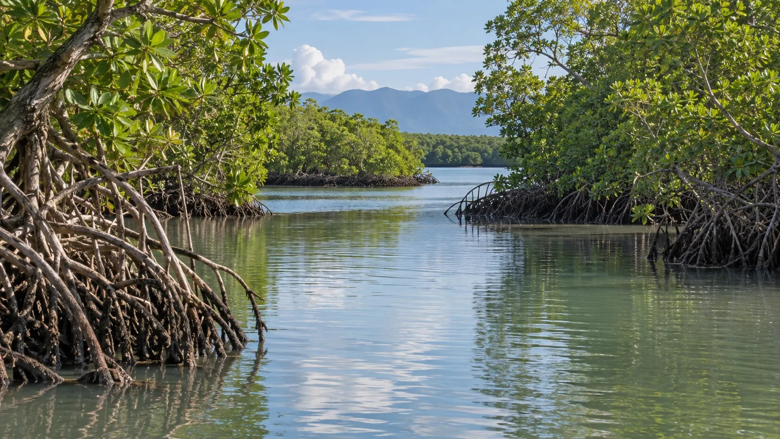 Mangrove lagoon on the Chiapas Pacific coast